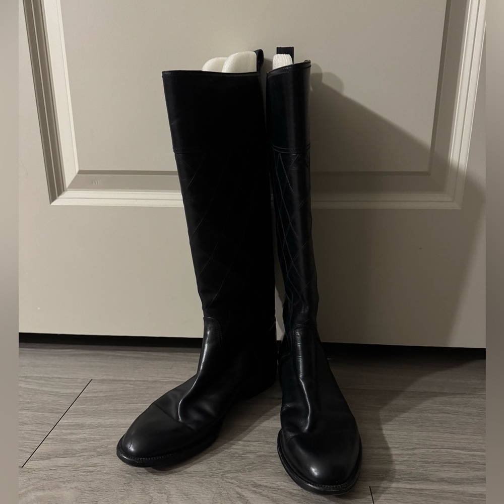 Gently Used Chanel Knee High Pull-on Boots - 37.5/7.5